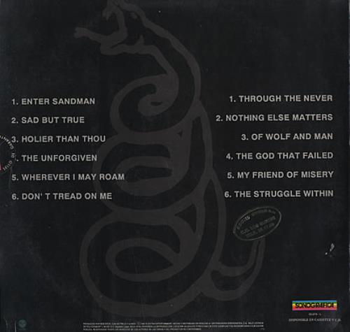 メタリカ　シングル　black album 1991 Metallica (album) - Wikipedia